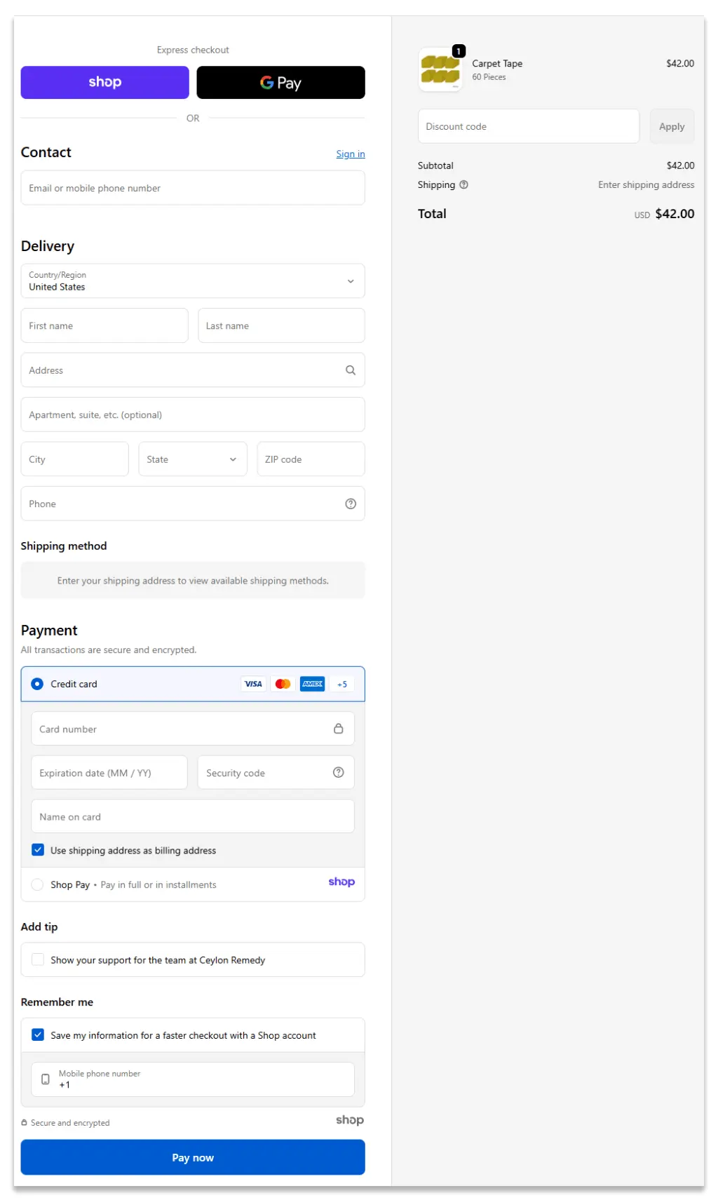 Alien Grips Secure Checkout Page